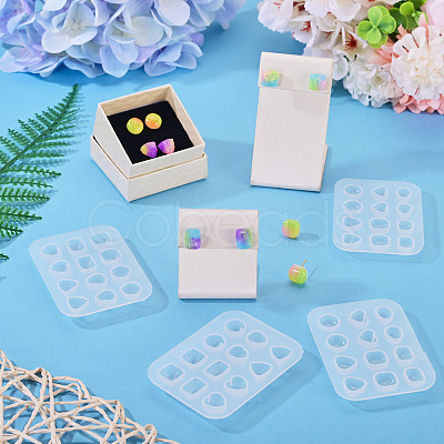 4Pcs 2 Styles DIY Earring Silicone Molds DIY-TADJ0001-17-1