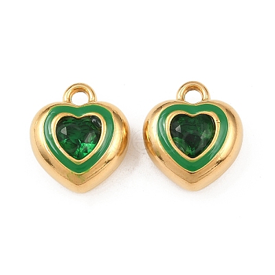 304 Stainless Steel Enamel Pendants STAS-C158-15G-02-1