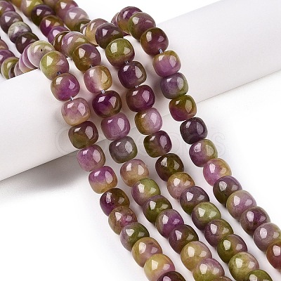 Dyed Natural White Jade Beads Strands G-T138-D14-1