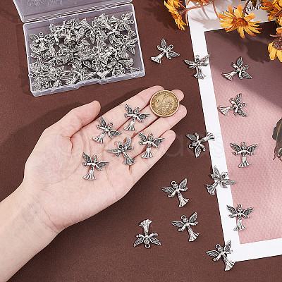 50Pcs Tibetan Style Alloy Pendants TIBEP-UN0001-16-1