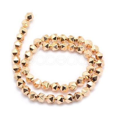 Electroplate Non-magnetic Synthetic Hematite Beads Strands G-L485-07B-LG-1