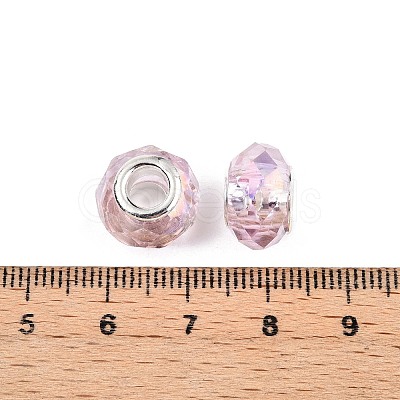 Transparent Glass European Beads GPDL-N004-D14mm-A02-1