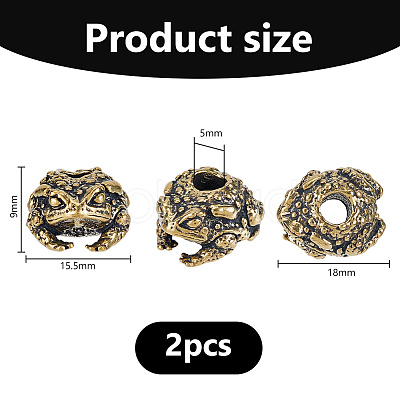 Brass European Beads KK-WH0079-196B-1