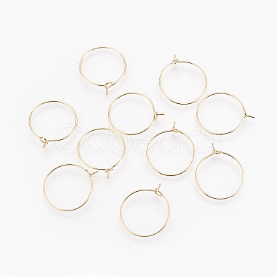 Brass Hoop Earrings X-KK-S341-85-1