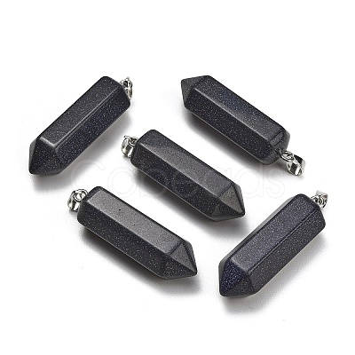 Synthetic Blue Goldstone Pendants GG-CBAA0EE-02P-17-1