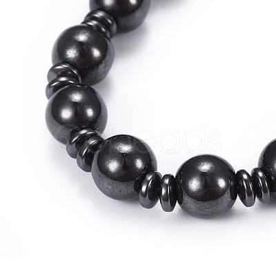 Synthetic Magnetic Hematite Jewelry Sets SJEW-F201-02-1