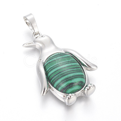 Synthetic Malachite Pendants G-L512-A20-1