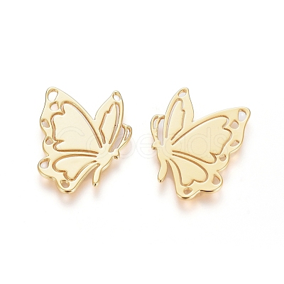 Brass Filigree Joiners Links X-KK-G389-28G-1