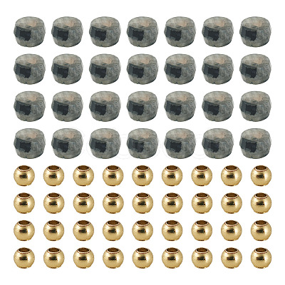 50Pcs Natural Larvikite Beads G-TAD0001-13-1