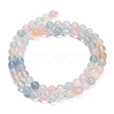 Natural Morganite Beads Strands G-H329-C13-6mm-AA-1