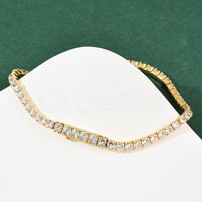 925 Sterling Silver Micro Pave Cubic Zirconia Tennis Bracelets for Women BJEW-C117-01B-G02-1