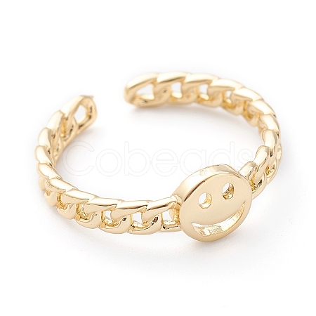 Brass Cuff Rings X-RJEW-Z006-L-01G-1