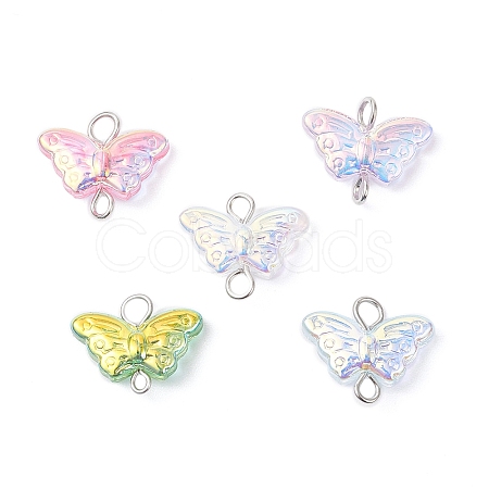 Electroplated Glass Connector Charms PALLOY-JF04294-01-1