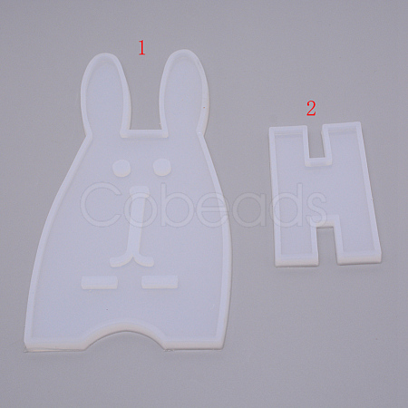 Rabbit Mobile Phone Stand Silicone Molds DIY-WH0176-13-1