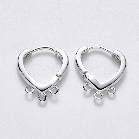 Brass Huggie Hoop Earring Findings X-KK-T049-16P-NF-1