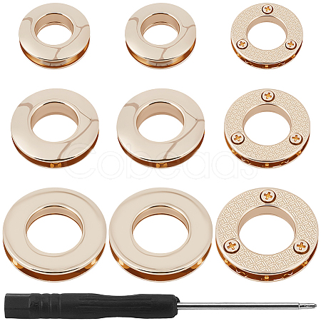 18Pcs 3 Styles Alloy Grommet Eyelet Findings FIND-CL0002-21KCG-1