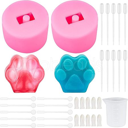 Footprint DIY Straw Topper Silicone Molds Decoration Kit DIY-FG0001-64-1