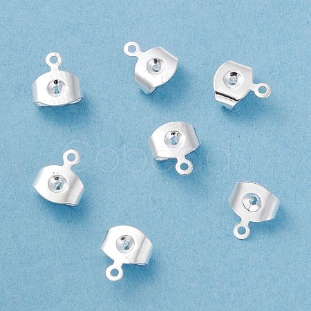 Brass Ear Nuts KK-P001-75S-1