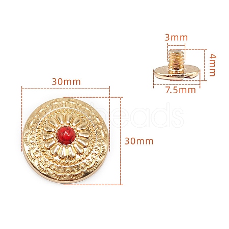 Alloy Decorative Buttons PW-WG1200D-09-1