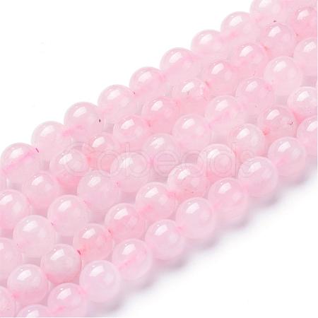 Natural Rose Quartz Beads Strands G-T055-10mm-13-1