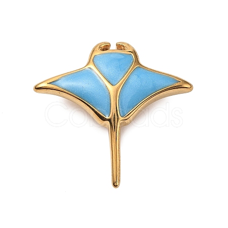 Ocean 304 Stainless Steel Enamel Pendants STAS-P395-01D-G-1