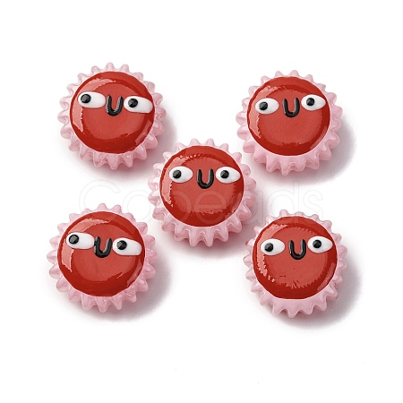 Fuuny Baking Paint Glass Enamel Beads LAMP-Q045-01H-1