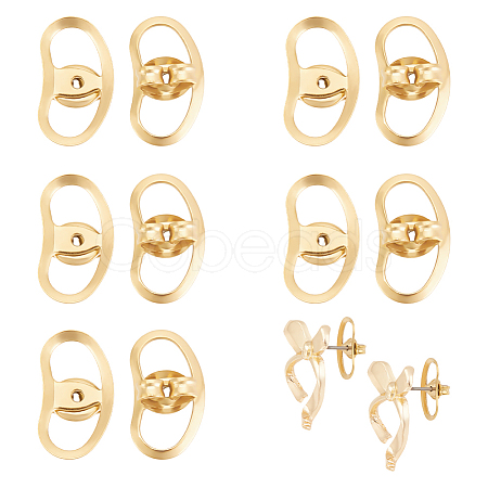 10Pcs Brass Ear Nuts KK-UN0004-78G-1
