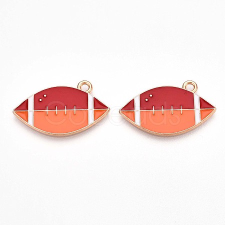 Alloy Enamel Pendants ENAM-T022-17-1