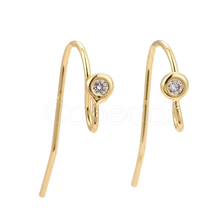 Brass Earring Hooks KK-Z020-02G-1