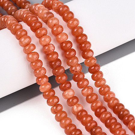 Dyed Natural White Jade Beads Strands X-G-T139-59A-06-1