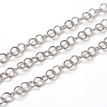 Tarnish Resistant 304 Stainless Steel Rolo Chains CHS-E016-02B-P-1
