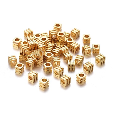 Brass Spacer Beads KK-K249-02C-G-1