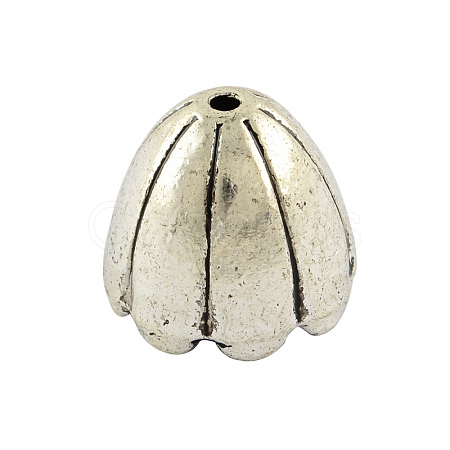 Tibetan Style Alloy Multi-Petal Bead Caps TIBE-00722-AS-FF-1
