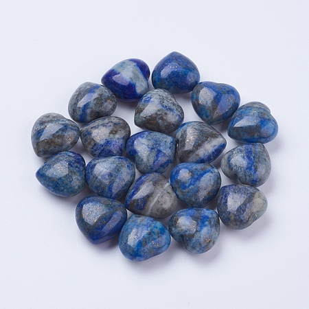 Natural Lapis Lazuli Heart Love Stones DJEW-P009-02A-1