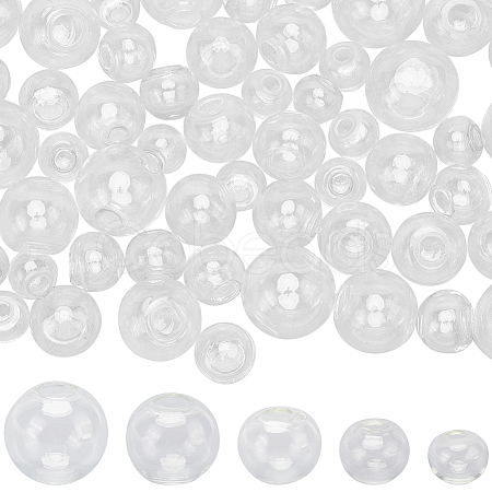 120Pcs 5 Styles Round Mechanized Blown Glass Globe Ball Bottles BLOW-SC0001-01-1