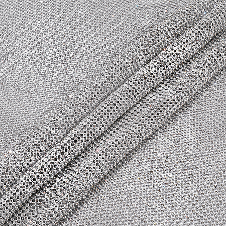 Aluminum Rhinestone Mesh Beaded Trim DIY-WH0750-412A-1