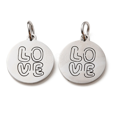 Non-Tarnish 304 Stainless Steel Charms STAS-D050-07P-10-1