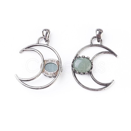 Natural Green Aventurine Pendants G-F639-07A-1