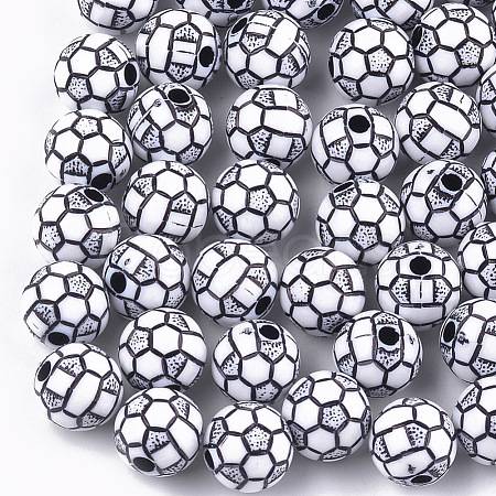 Craft Style Acrylic Beads X-MACR-T023-19-1