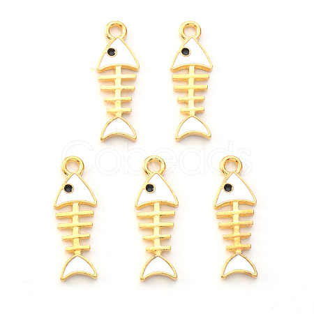 Light Gold Plated Alloy Enamel Pendants ENAM-R136-14A-1