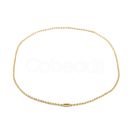Ion Plating(IP) 304 Stainless Steel Ball Chain Necklaces for Women NJEW-G135-01E-G-1