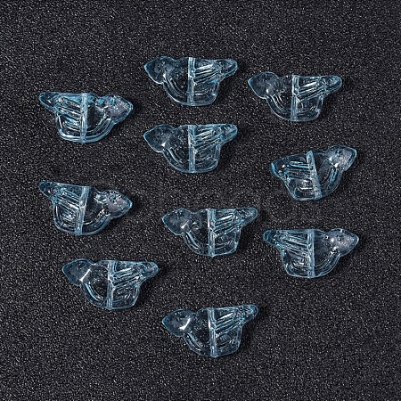 Electroplate Transparent Glass Beads GLAA-WH20018-001E-1