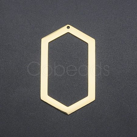 201 Stainless Steel Open Back Bezel Big Pendants STAS-R111-LA191-1