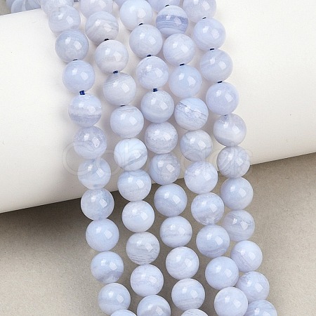 Natural Blue Lace Agate Beads Strands G-D106-A01-6mm-1