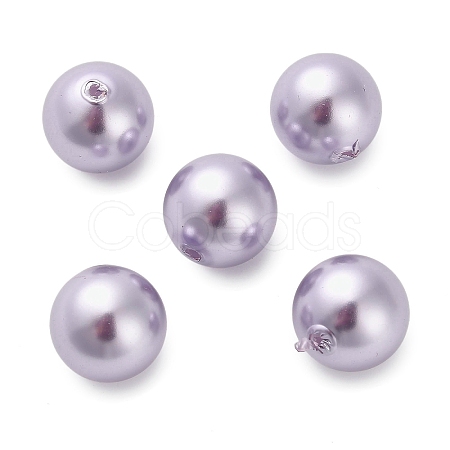 Baking Paint Pearlized Glass Pearl Round Beads HY-Q001-02B-03-1