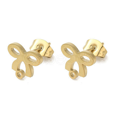 Ion Plating(IP) 304 Stainless Steel Stud Earring Findings LS-STAS-I206-03G-1