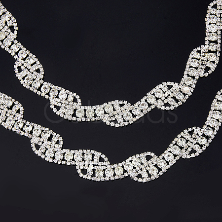1Yard Wavy Glass Rhinestone Chains Garland Strands for Wedding AJEW-HS0001-45-1