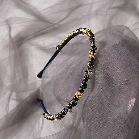Shiny Elegant Glass Hair Bands PW-WG75179-17-1