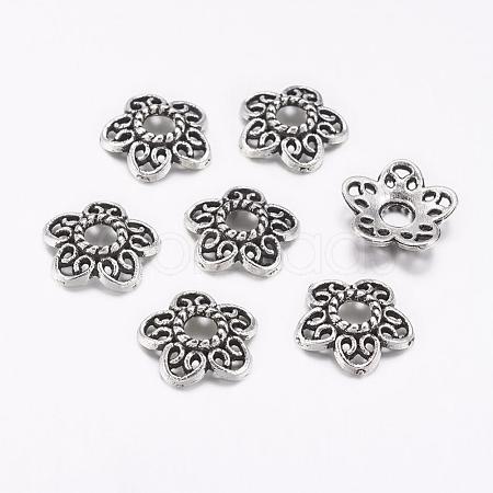 Tibetan Style Alloy Bead Caps X-LF10597Y-NF-1