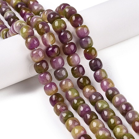 Dyed Natural White Jade Beads Strands G-T138-D14-1